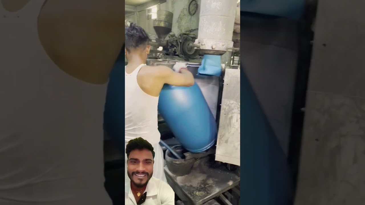 How to make a usable 🛢️ form plastic by machine 🔥💯😳 #plastic #drums #machine #makingvideos