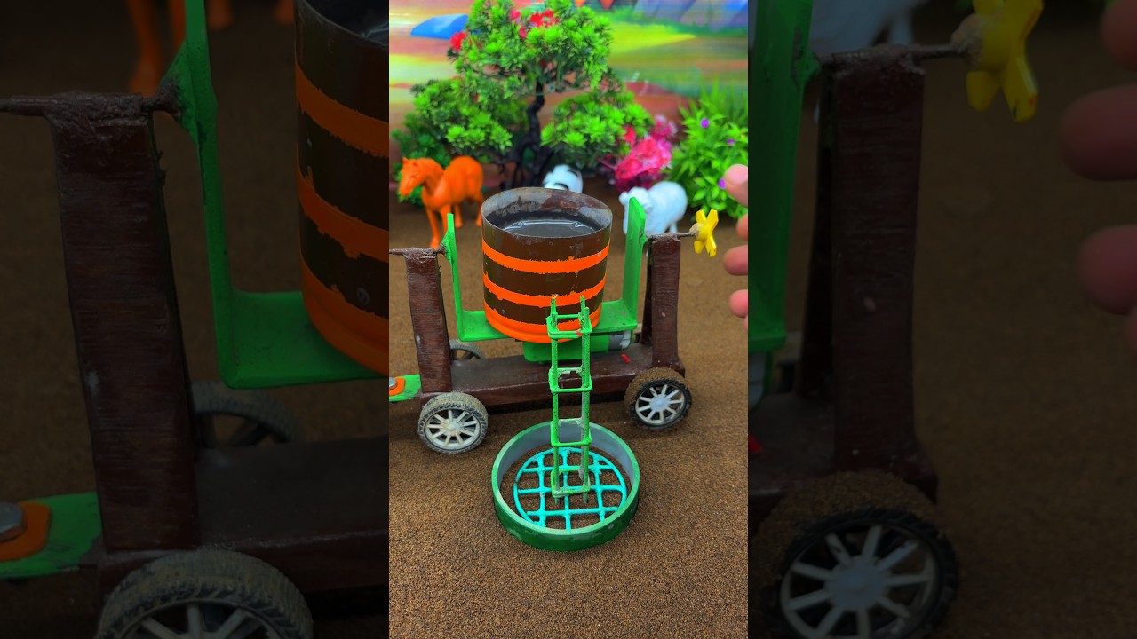 mini construction project diy mini handmade tractor machine project #shorts#youtubeshorts
