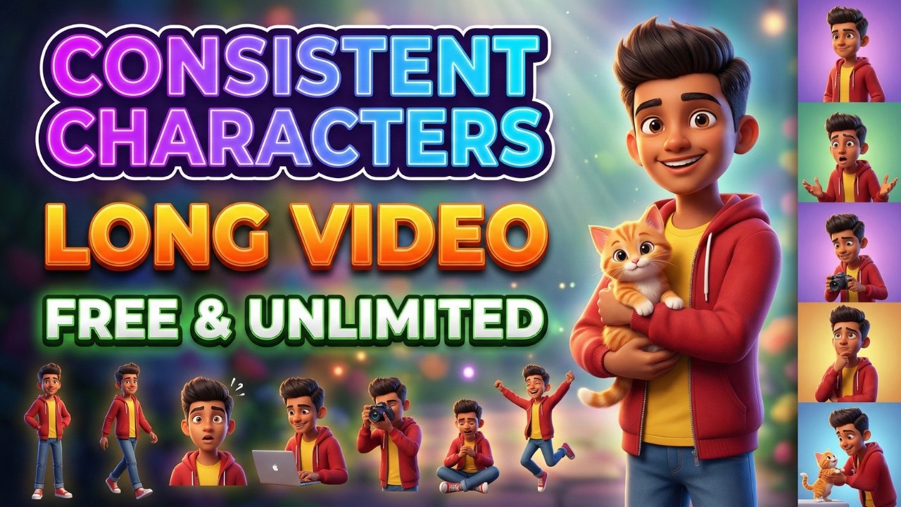 Make Full 3D Cartoon Animation with FREE AI Tools 🔥 Consistent Characters + Auto Workflow