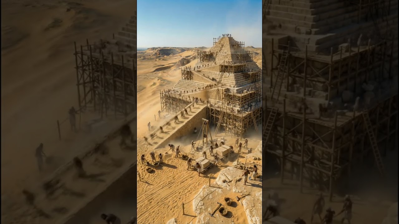 How the Pyramids Were REALLY Built (Epic AI Time-Lapse) #aiarchitecture #foryou #trending
