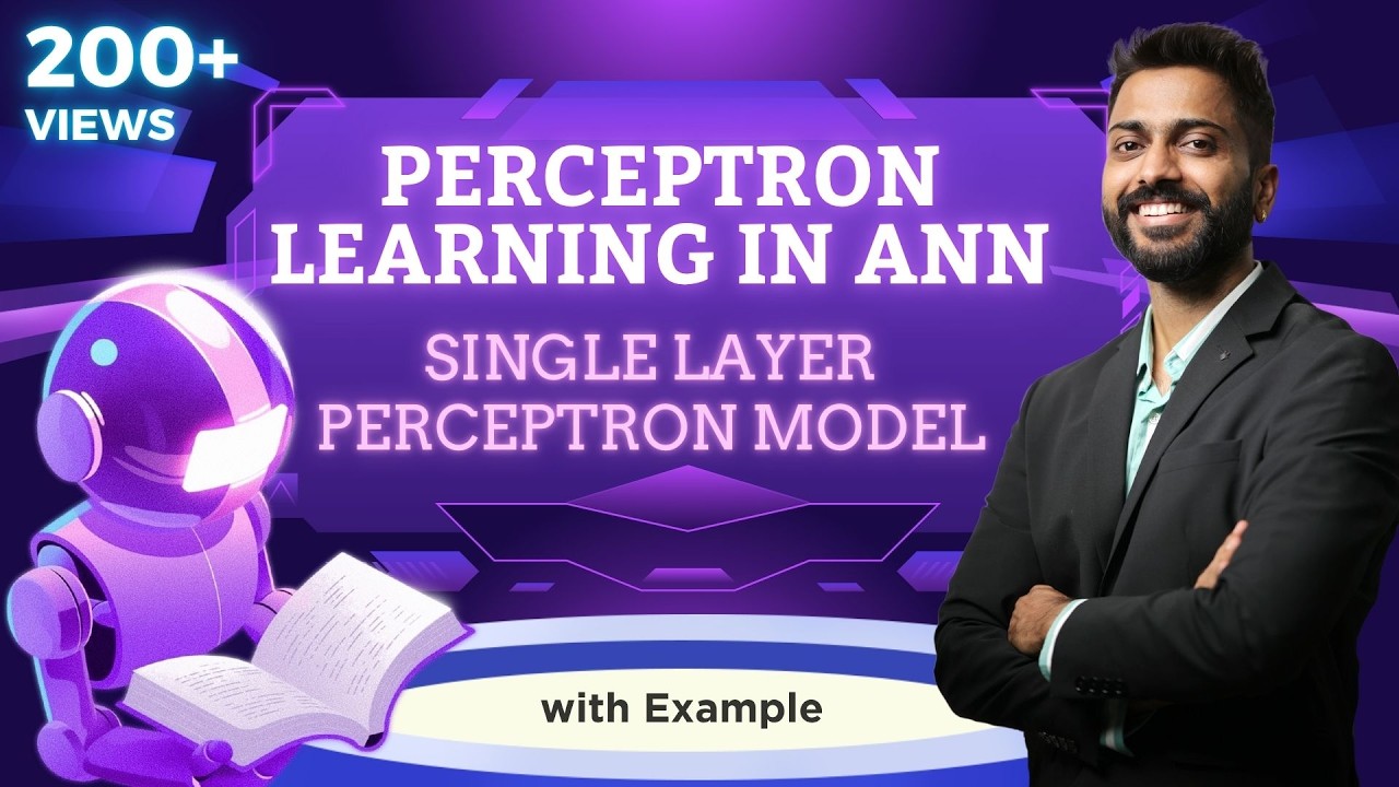 Lec-48: Perceptron Learning in ANN | Single Layer Perceptron Model