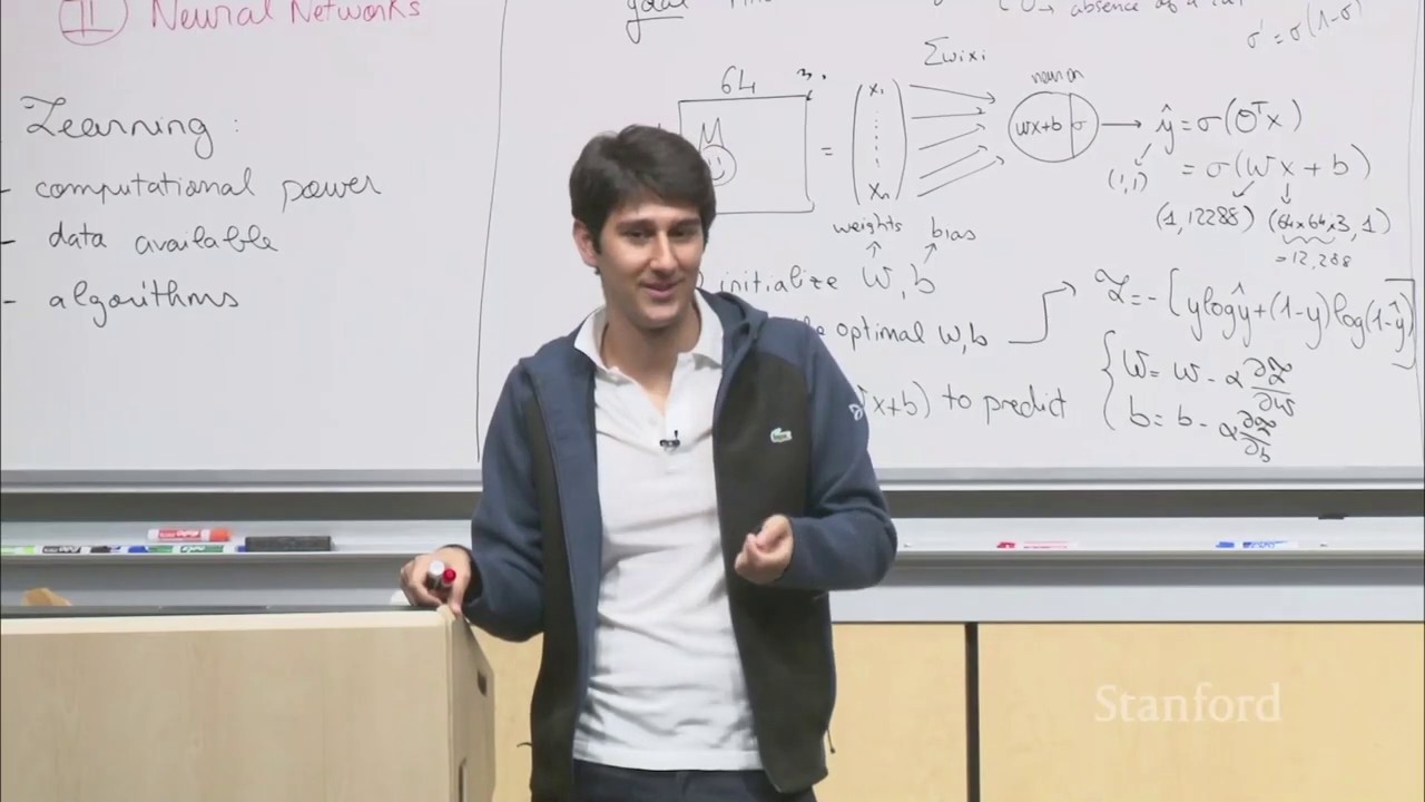 Lecture 10 – Introduction to Neural Networks | Stanford CS229: Machine Learning (Autumn 2018)