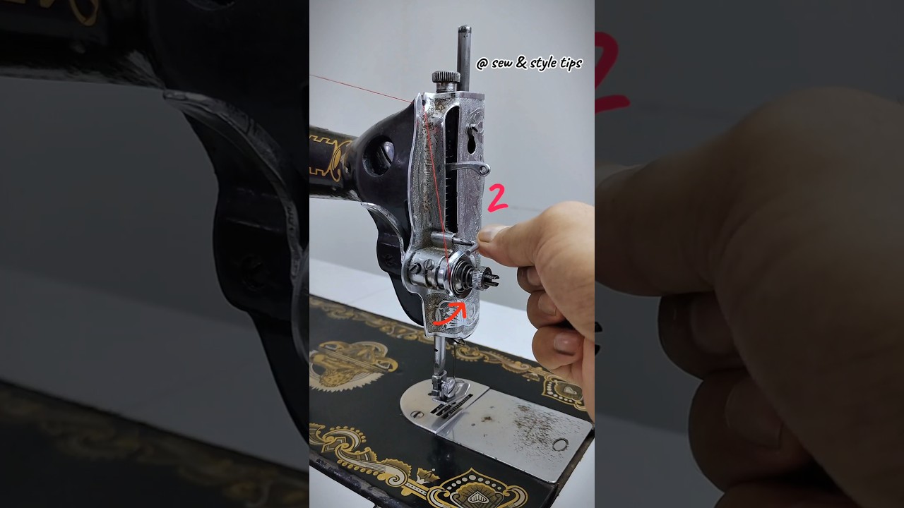 Beginner’s upper threading guide 🧵 #silaimachine #ussewtips #sewingbeginners #silaisikhe