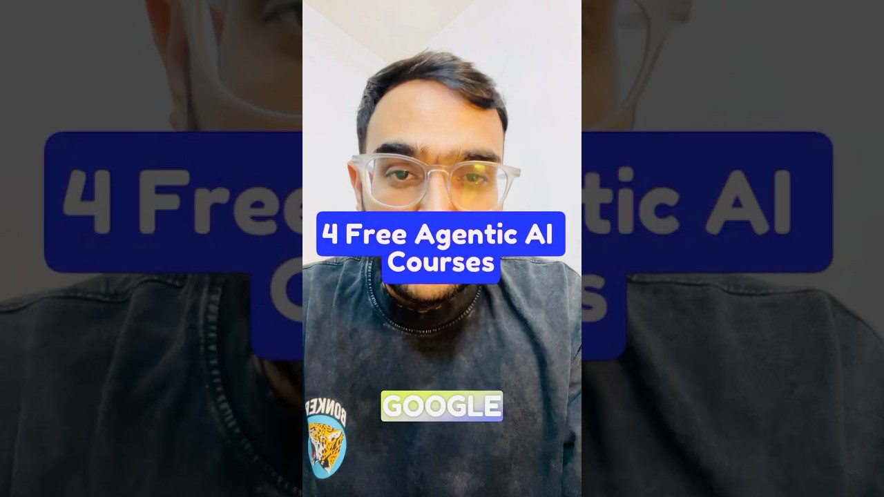 4 FREE Agentic AI Courses 2025 | Learn AI Agents with Certificates #agenticai #freeaicourse #aitool