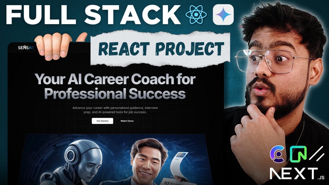Full Stack React Project ( AI Career Coach ) – Next JS, Tailwind, Gemini AI, Prisma, Shadcn UI 🔥