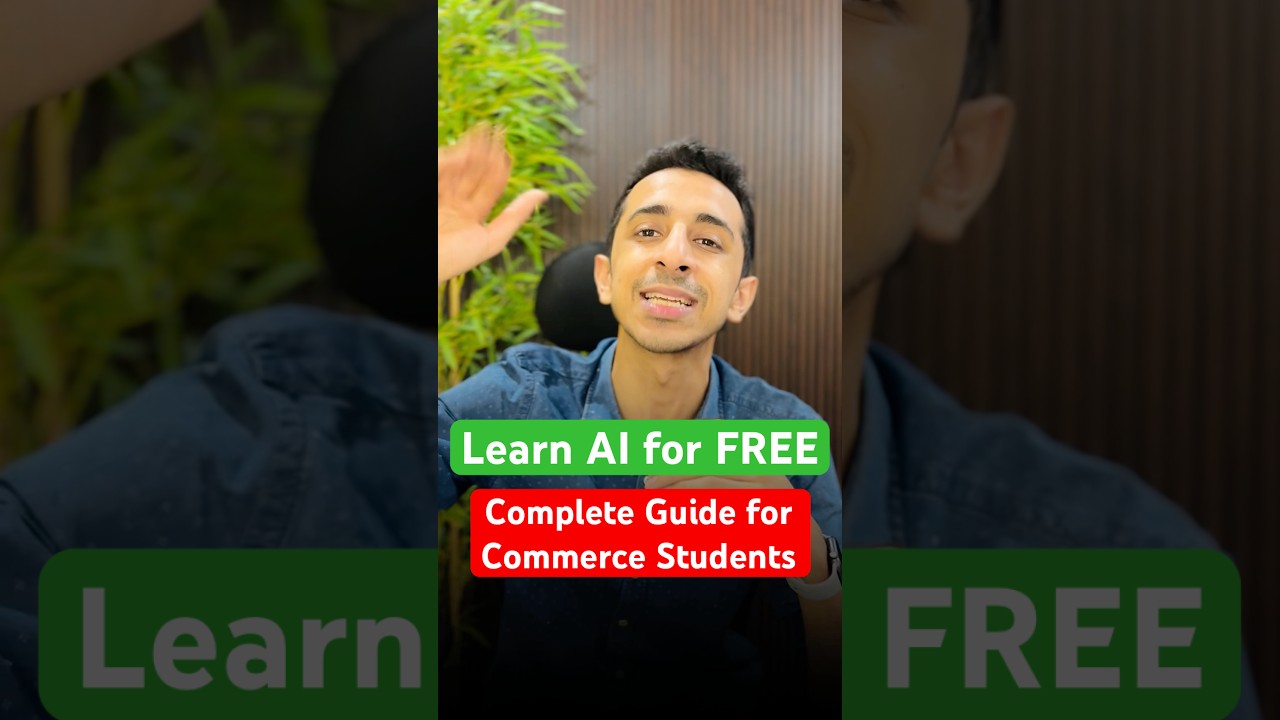 Learn AI for FREE | Complete Guide for Commerce Students