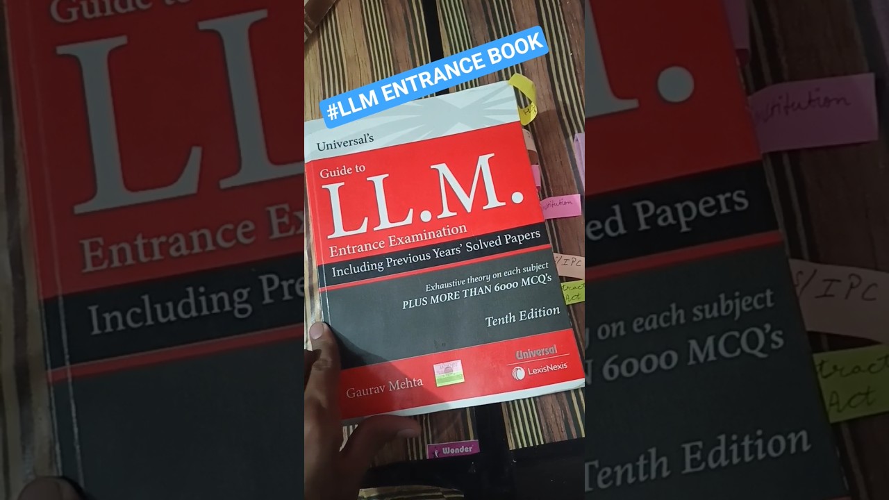#LLM ENTRANCE BOOK || BEST BOOK FOR LLM ENTRANCE || #llm #llb #advocate