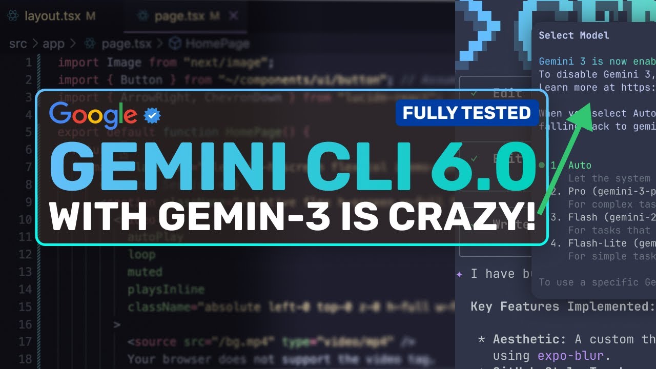 Gemini CLI 6.0: Google JUST INTEGRATED Gemini-3 into Gemini CLI & IT’S INSANE!