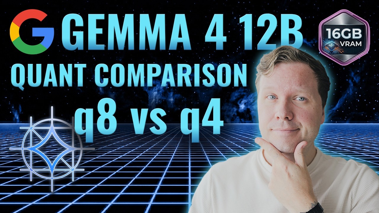 Gemma 4 12B Quant Comparison – q8 vs q4 – 16GB VRAM Local LLM setup