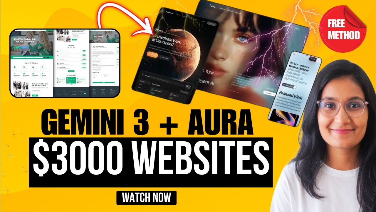 I Made a $3,000 Website Without Coding (Gemini 3 Pro & Aura.Build Tutorial)