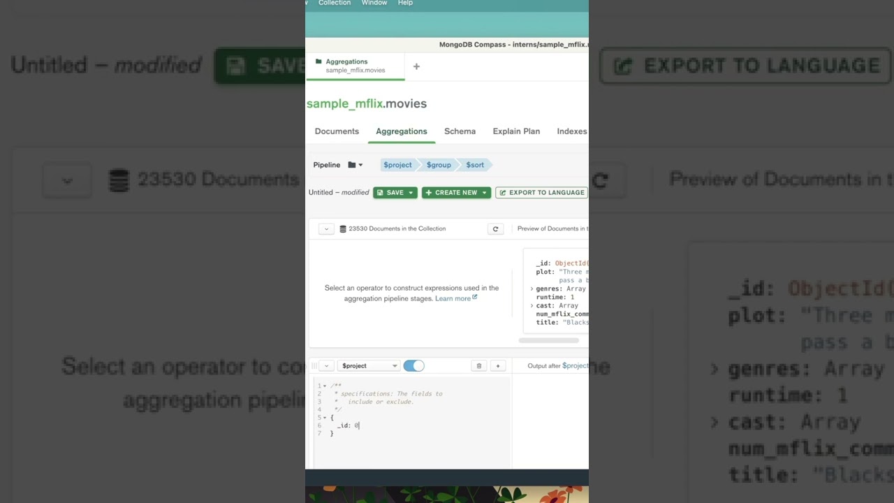 Build & Export your Aggregation Pipelines using the MongoDB Atlas Aggregation Pipeline Builder