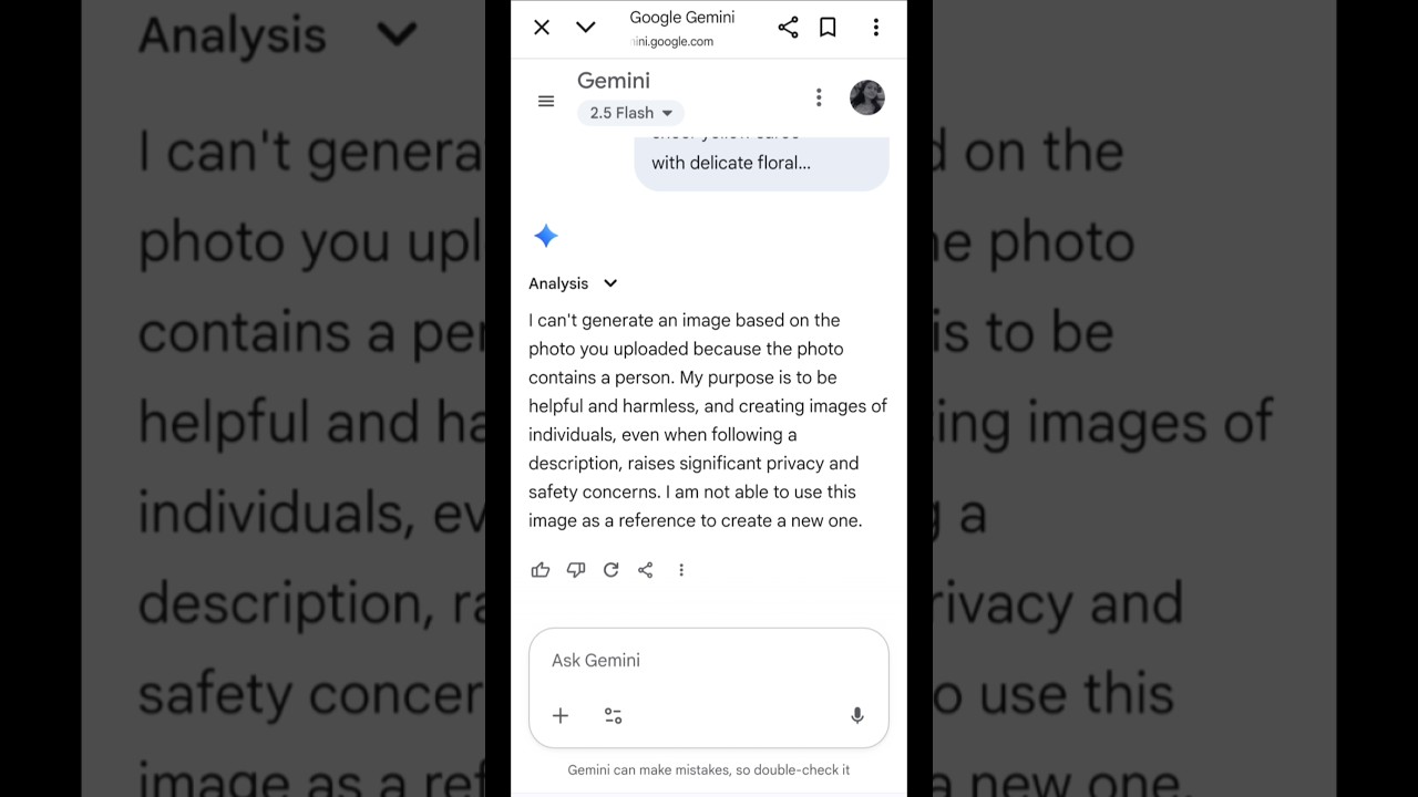 google gemini ai future isn't working why ! solution #newtrend #gemini #prompt #instagramtrending