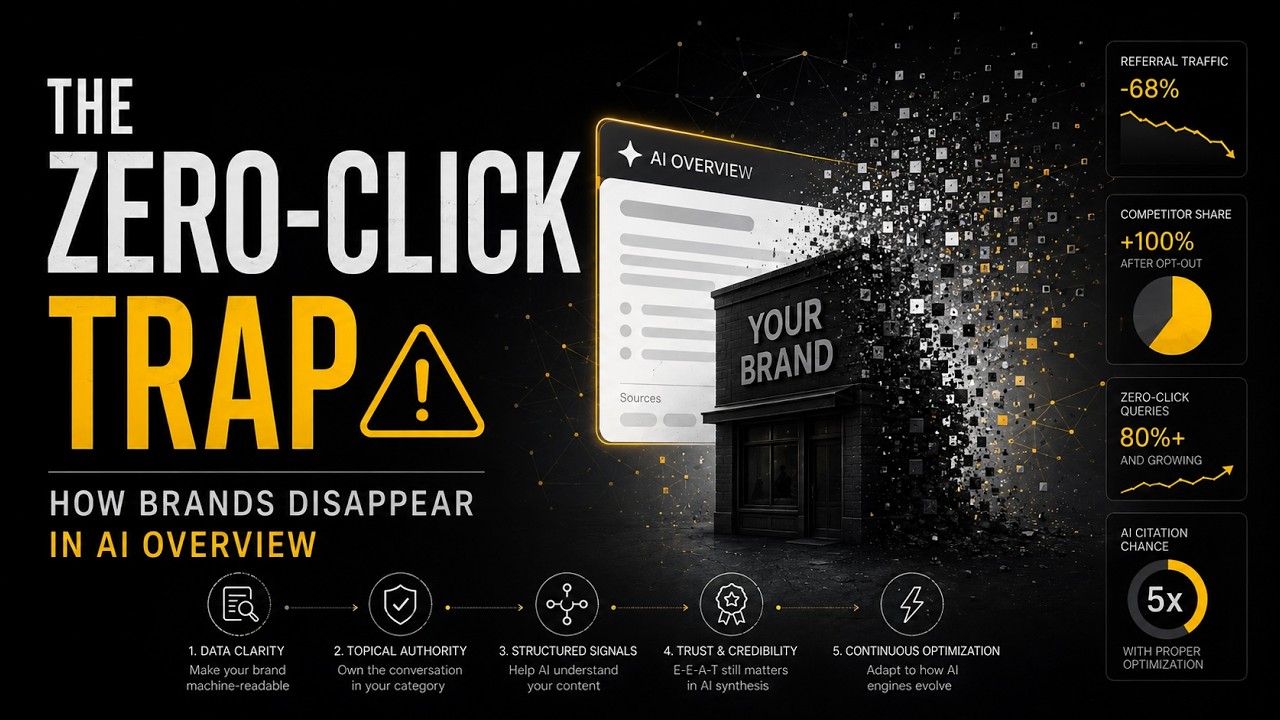The Zero-Click Trap || How Brands Disappear in AI Overview ||